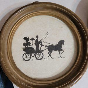 Vintage silhouette set of 2